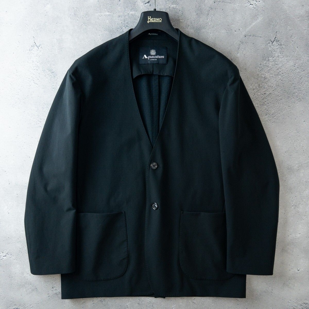 アクアスキュータム Aquascutum TEC.3 StormFleece Collarless Jacket
