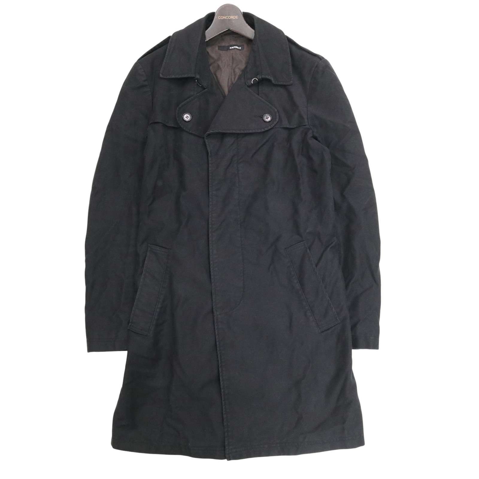 HAMNETT キャサリン ハムネット 通年 トレンチ コート Sz.L メンズ 黒
