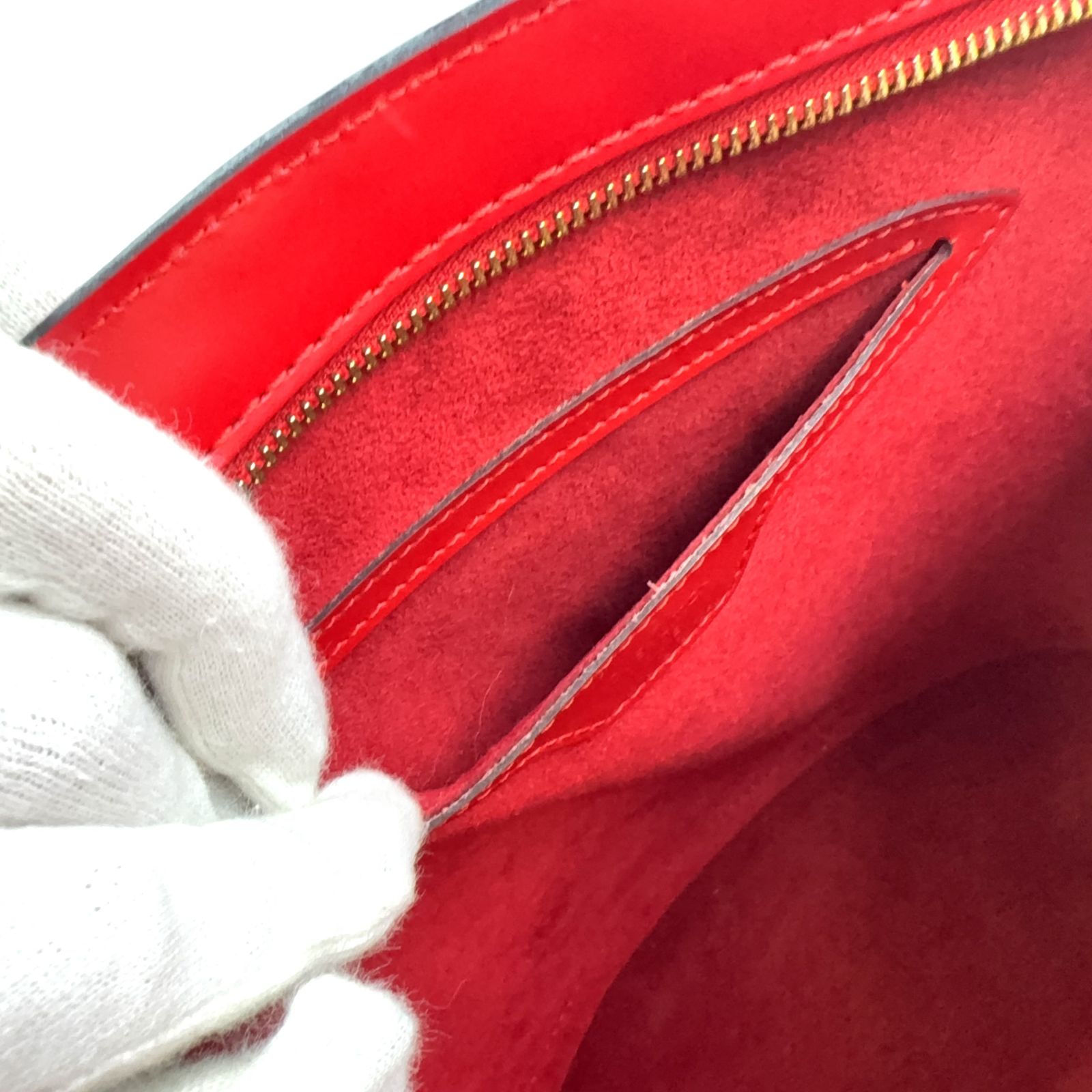 LOUIS VUITTON サンジャック エピ エピ カスティリアンレッド レザー