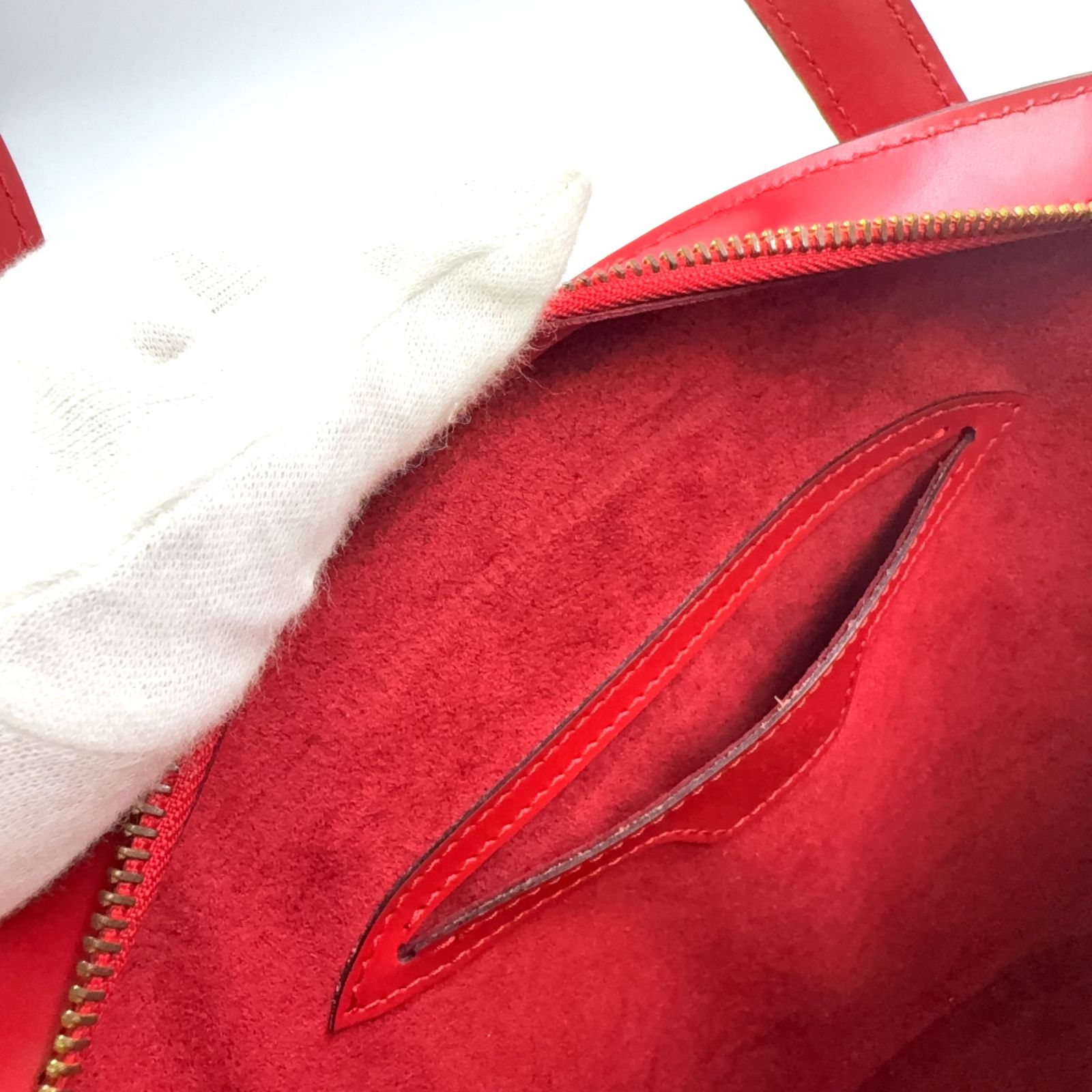 LOUIS VUITTON サンジャック エピ エピ カスティリアンレッド レザー