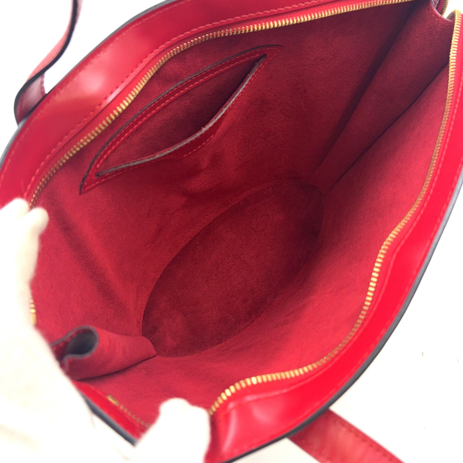 LOUIS VUITTON サンジャック エピ エピ カスティリアンレッド レザー