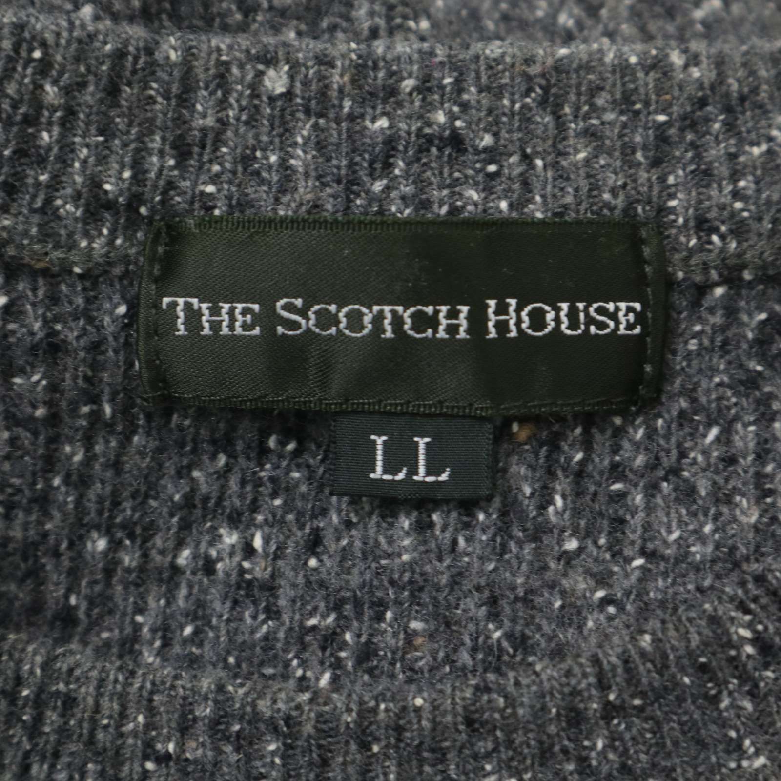 THE SCOTCH HOUSE スコッチハウス 刺繍☆ シルク ウール混 エルボー 