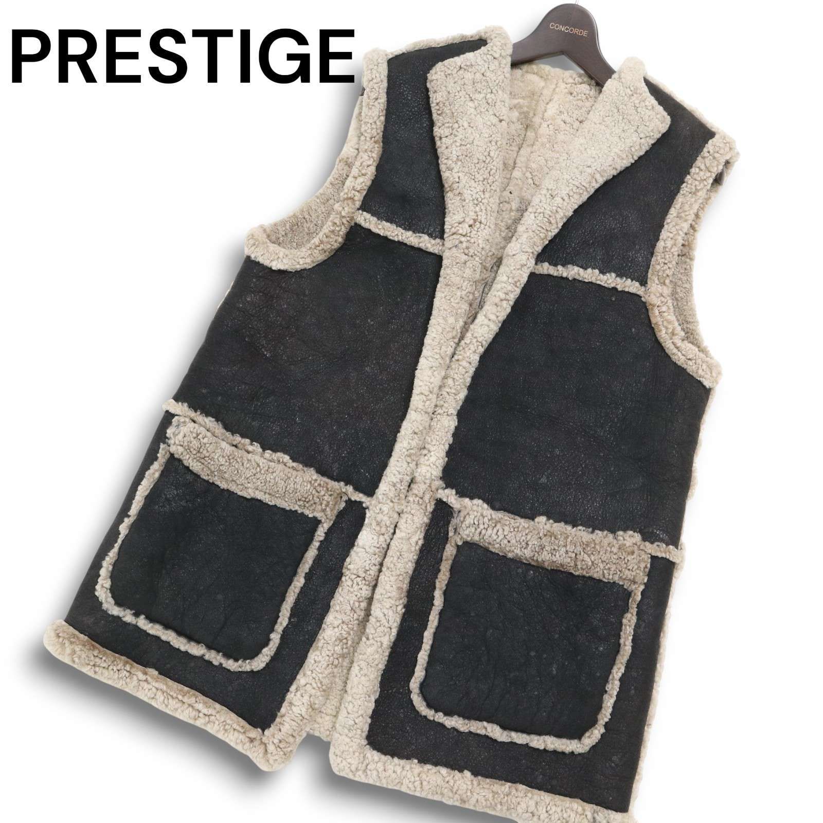 英国製☆ PRESTIGE プレステージ 秋冬 シープスキン☆ リアル ムートン