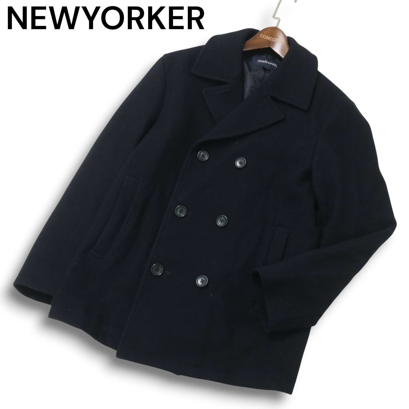NEWYORKER ニューヨーカー 秋冬 メルトン ウール☆ Pコート Sz.M