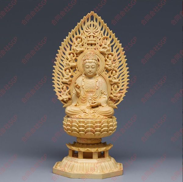 新作☆薬師如来像 木彫 仏教美術 仏師で仕上げ品 28cm 極上品 木彫り