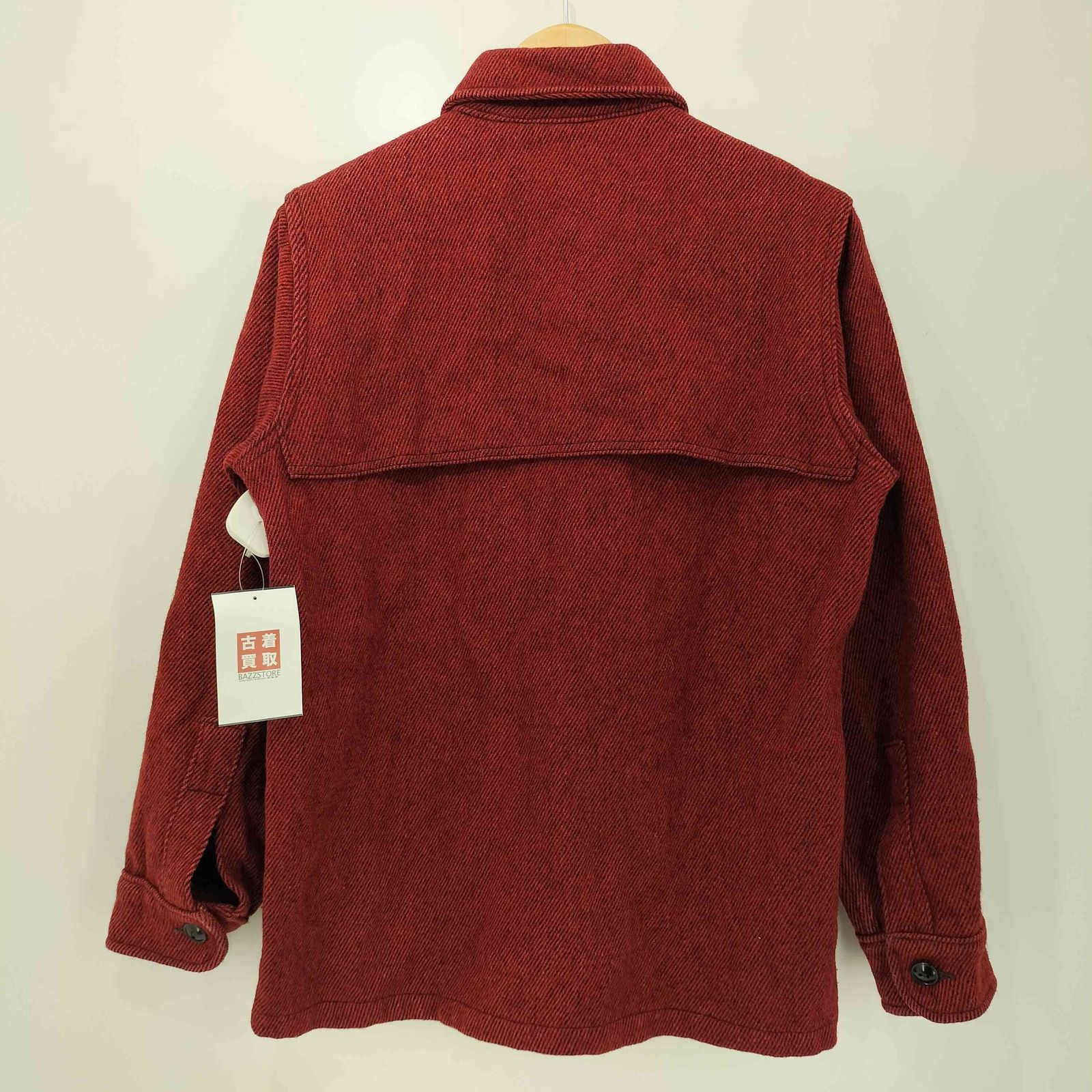 EDDIE BAUER / 80s/黒タグ/マッキーノ/シャツジャケット/ジャケット/XL/ウール/RED/無地 エディーバウアー Eddie Bauer 80-90s 黒タグ マッキーノ シャツ