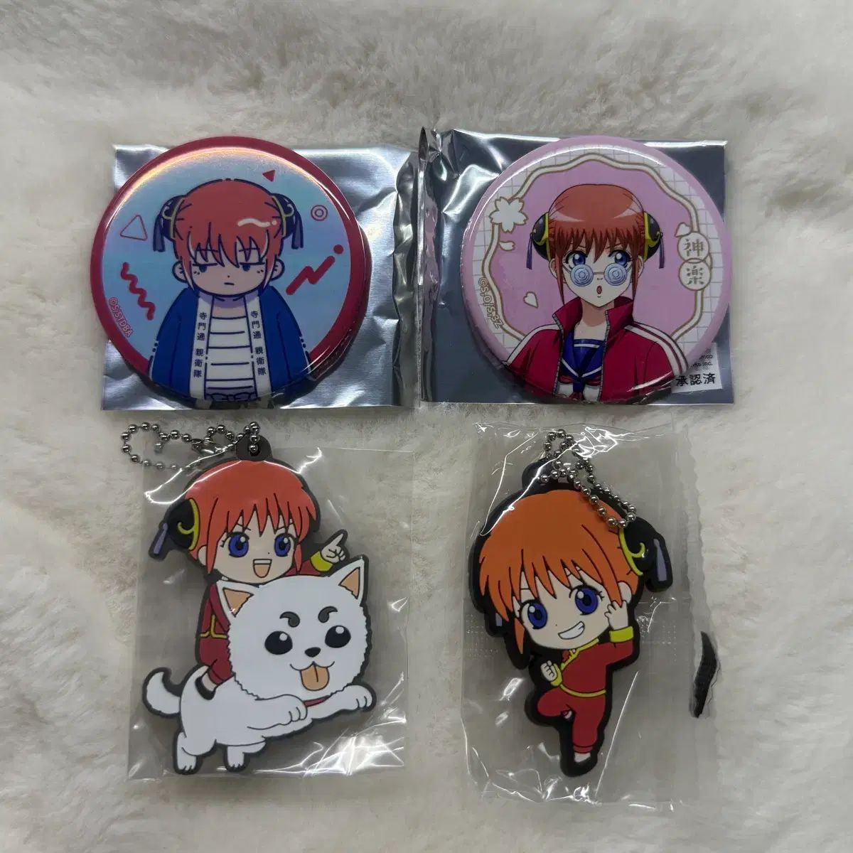 銀魂 神楽 缶バッジ ラバーチャーム セット - メルカリ