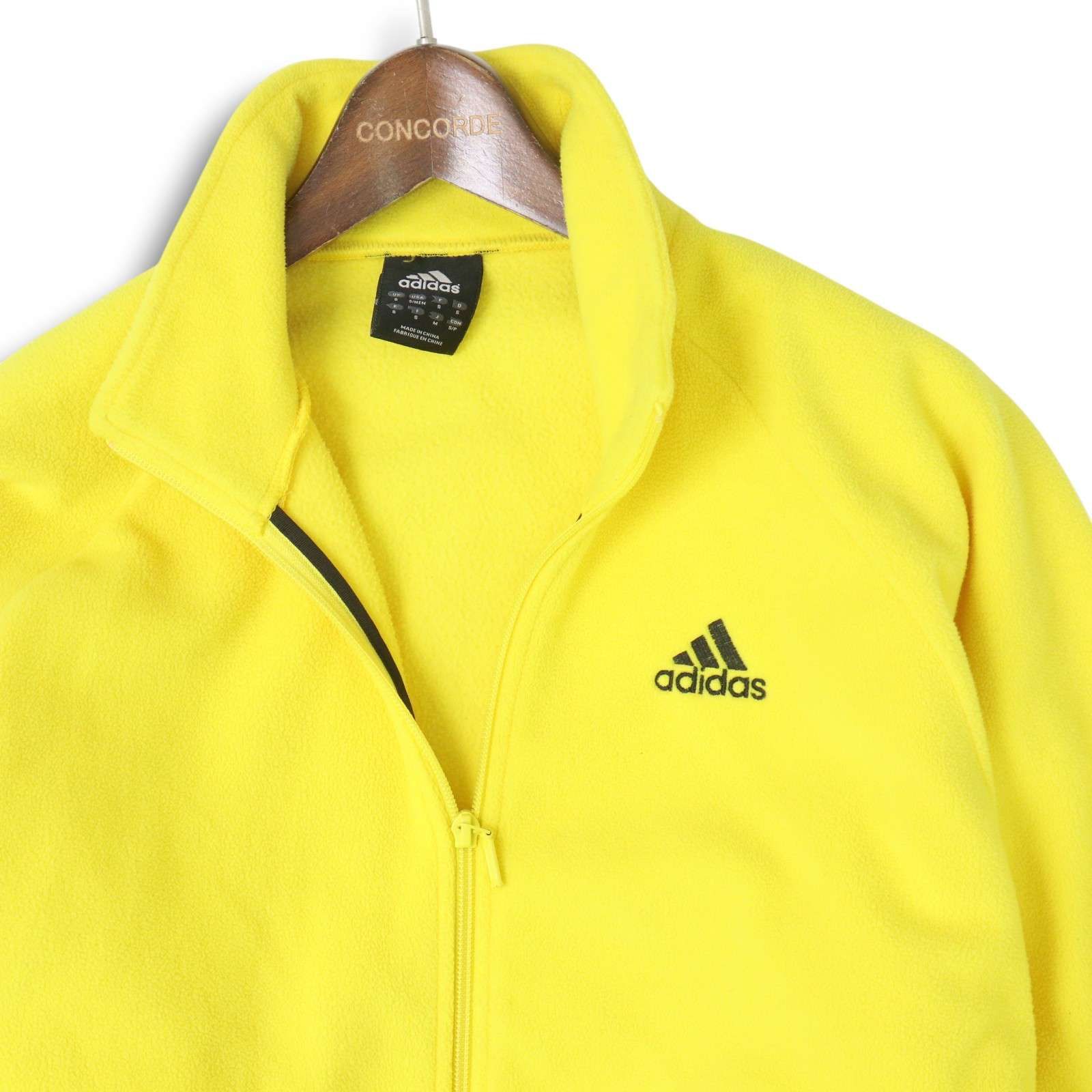 adidas アディダス 秋冬 フリース☆ ロゴ刺繍 ジャケット ブルゾン Sz