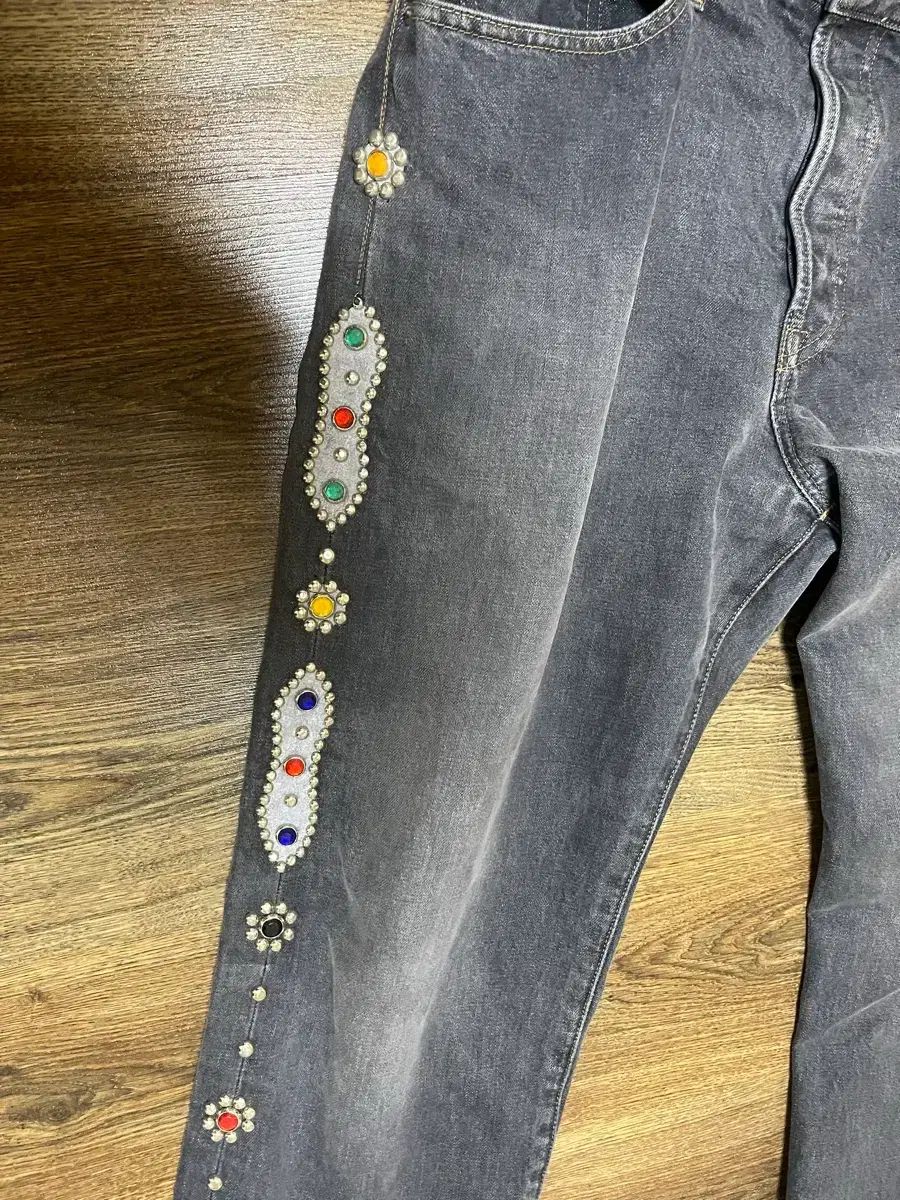 38 KAPITAL キャピタル モンキー シスコ ジェムストーン デニム パンツ