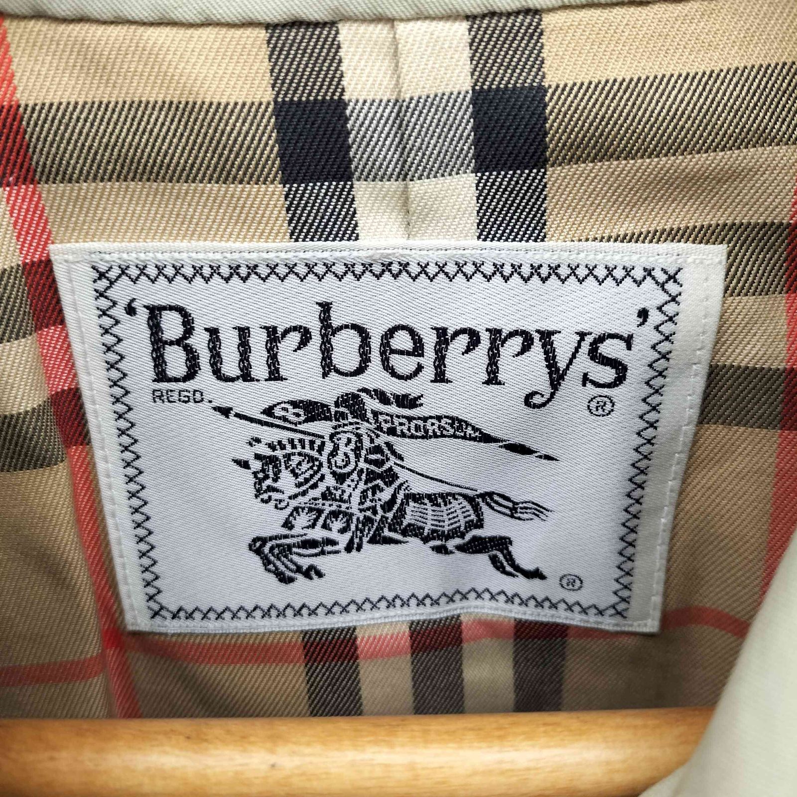 バーバリーズ BURBERRYS 90S 白タグ 裏地ノバチェック ステンカラー