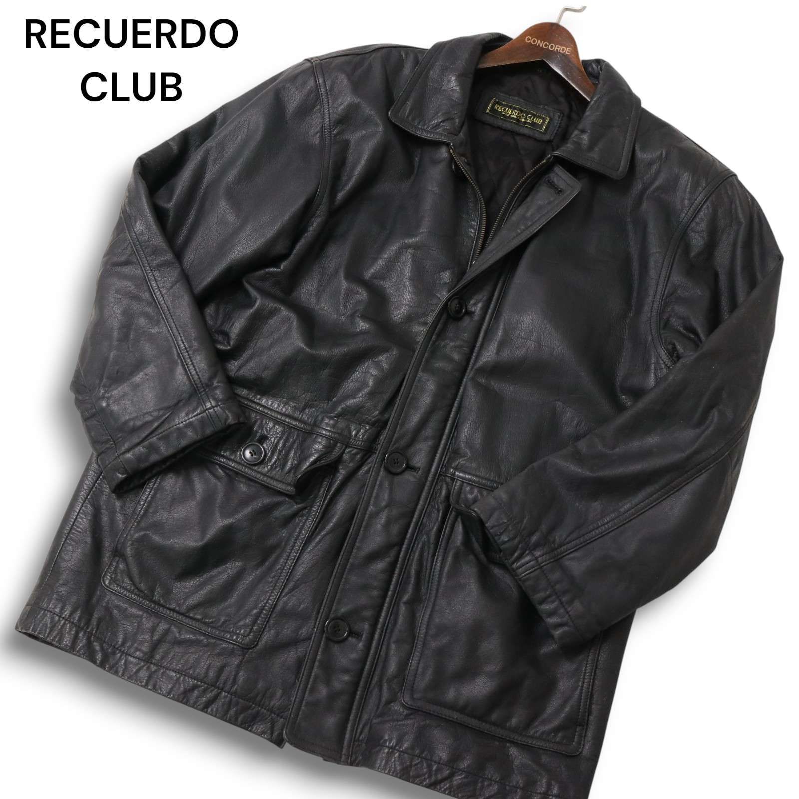 RECUERDO CLUB レクエルドクラブ 秋冬☆ 牛革 カウ レザー 中綿 ハーフ 