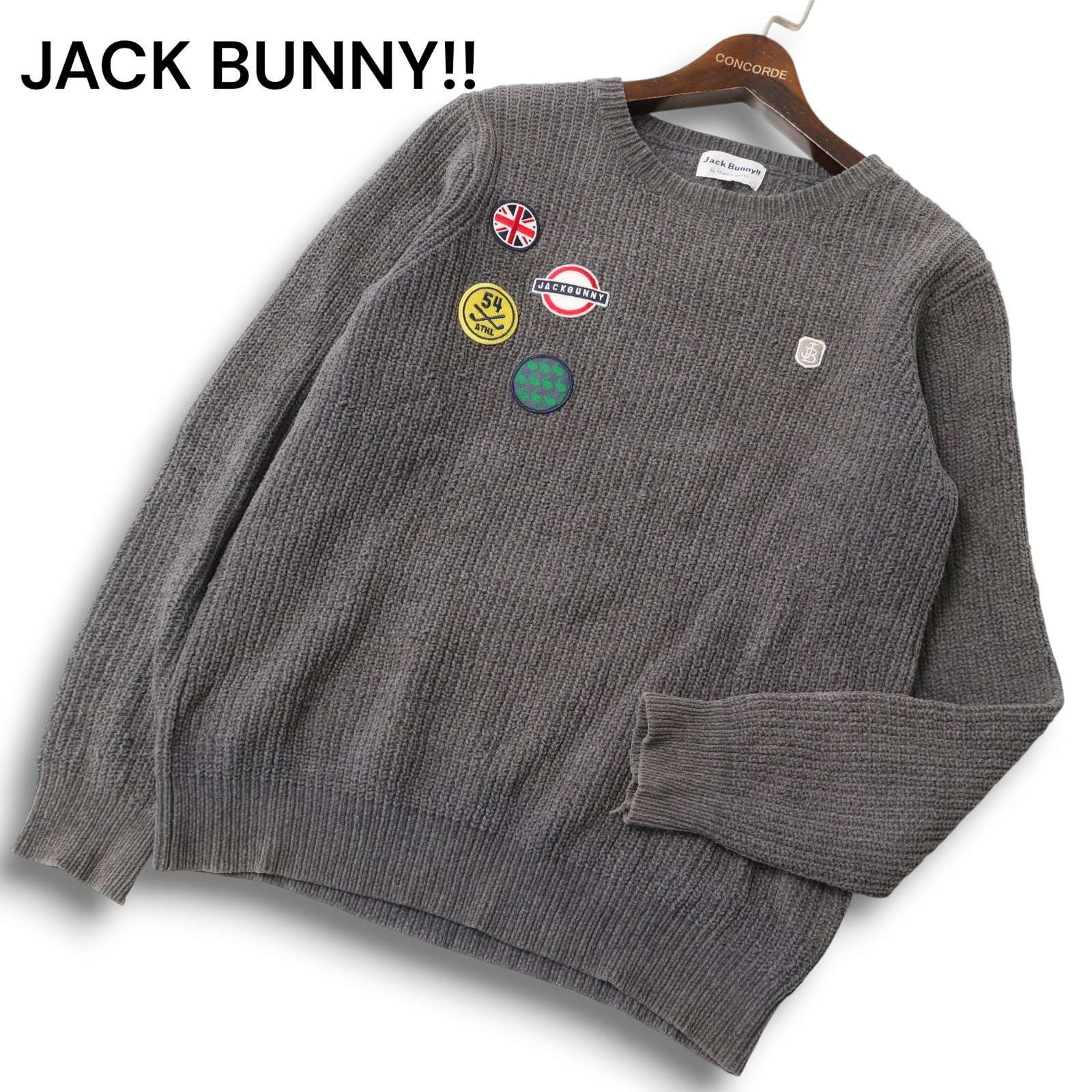 パーリーゲイツ ジャックバニー デカロゴ ニット セーター レディース