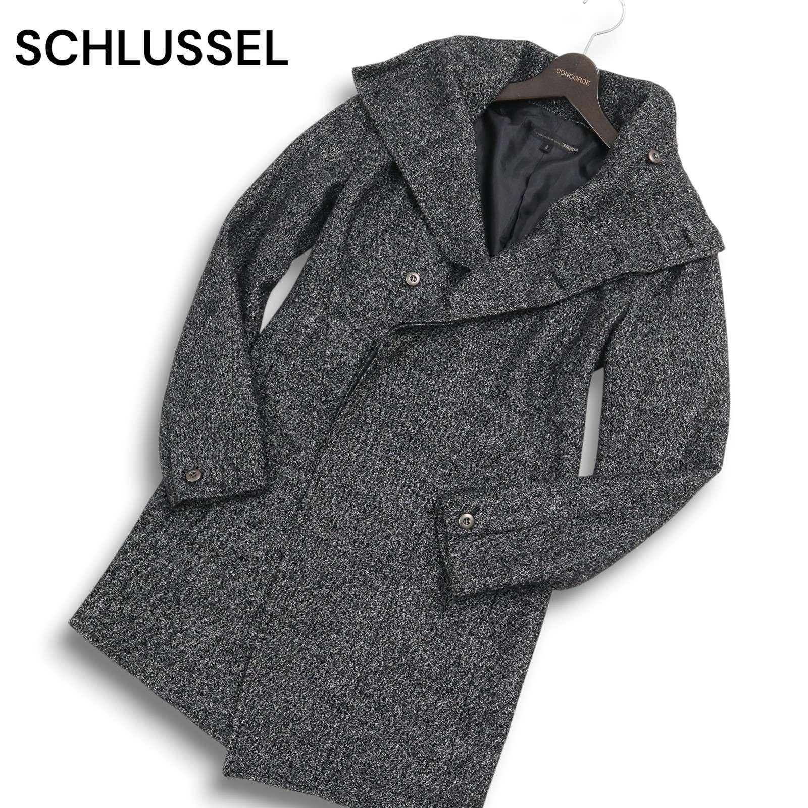 SCHLUSSEL シュリセル 秋冬 ウール100％☆ スタンドカラー シングル 