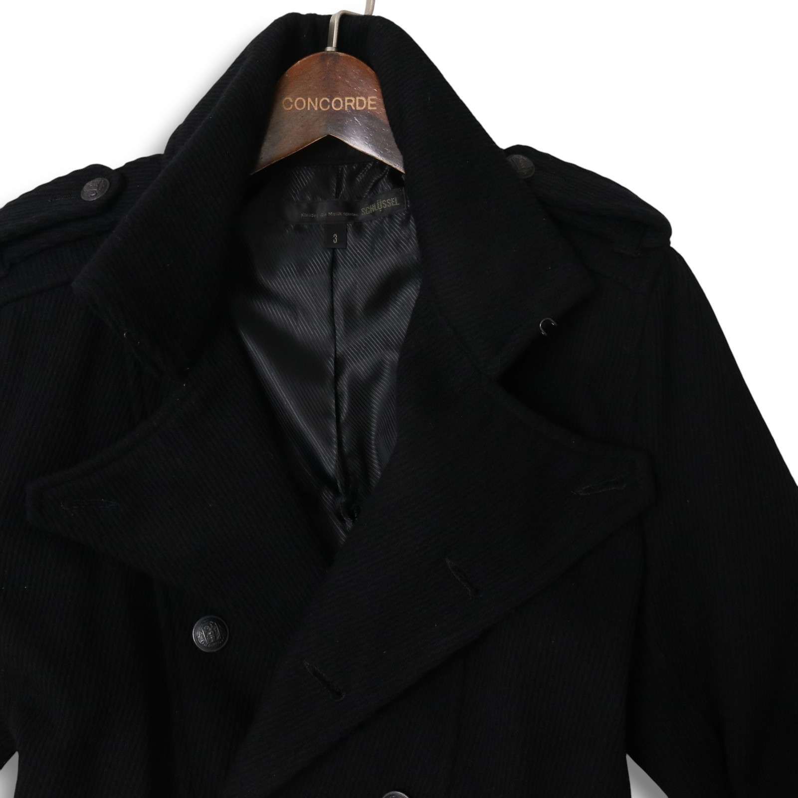 SCHLUSSEL シュリセル 秋冬 メルトンウール☆ 刻印ボタン ロング