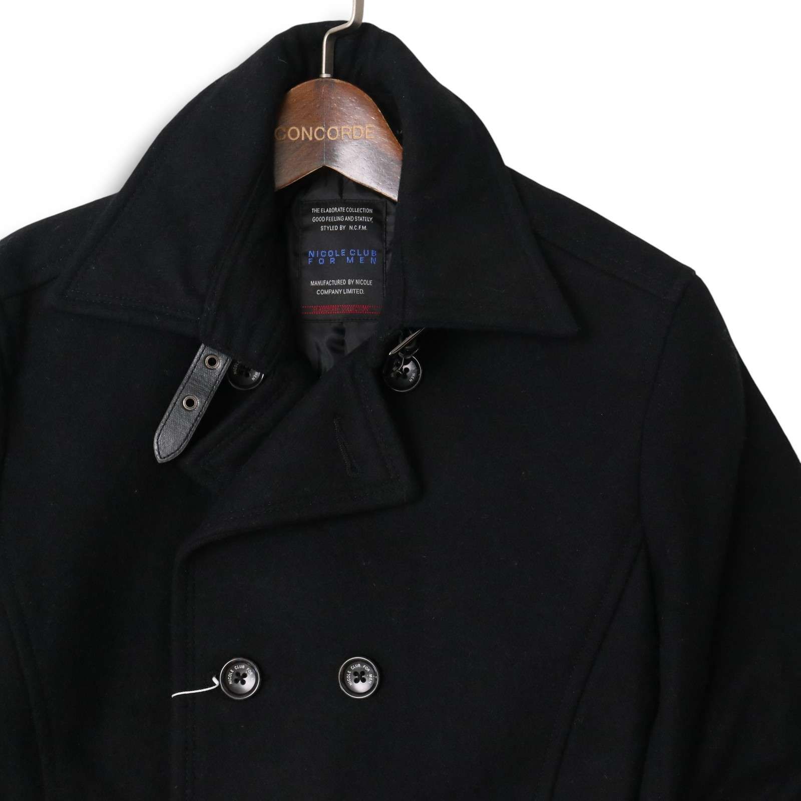 新品ニコルクラブフォーメンＮＩＣＯＬＥ　中綿メルトンピーコートＭ紺JK2024／断熱素材 NICOLE CLUB FOR ニコルの通販 pコート ダウン・中綿