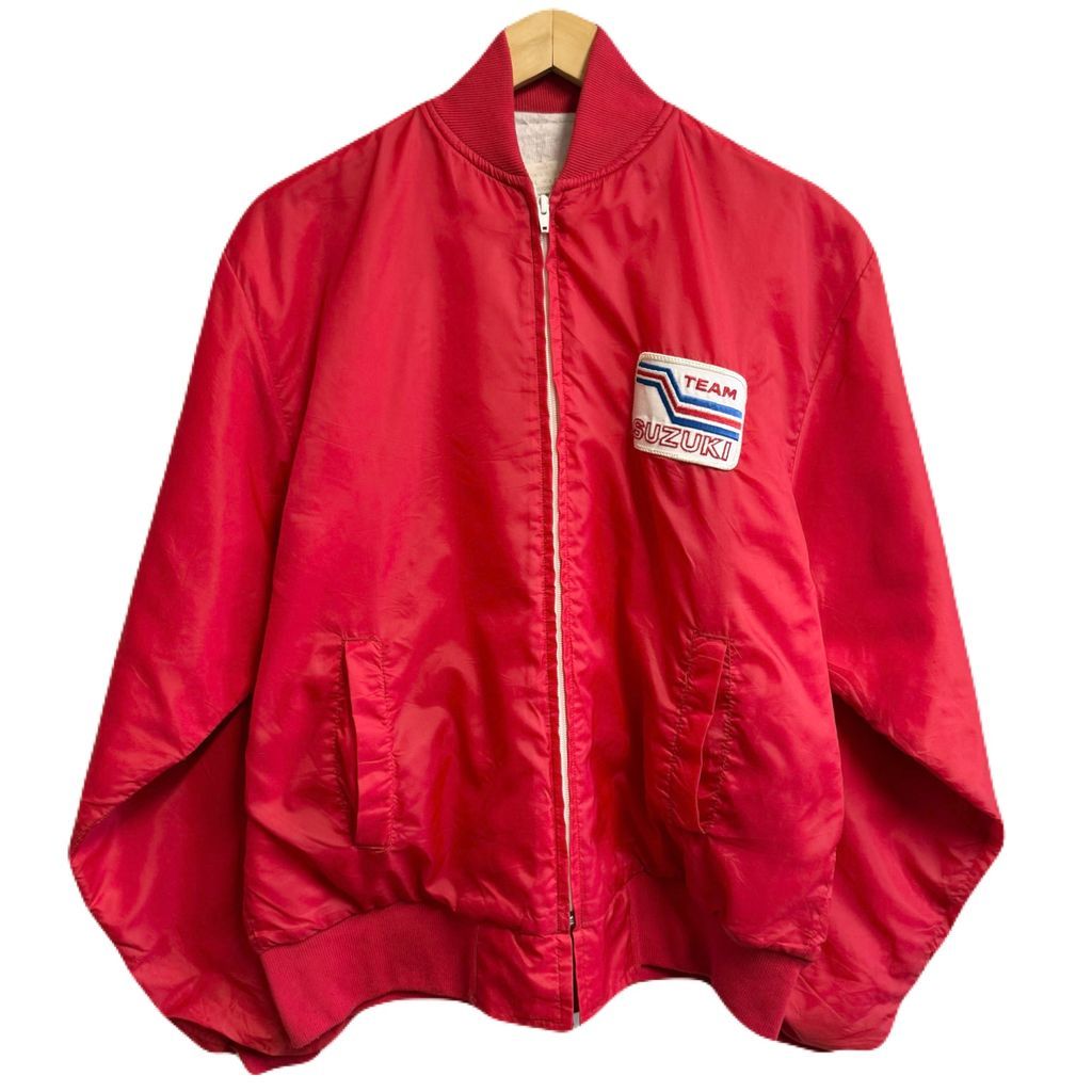 USA製 SUZUKI スズキ レーシングジャケット ナイロンジャケット 裏起毛