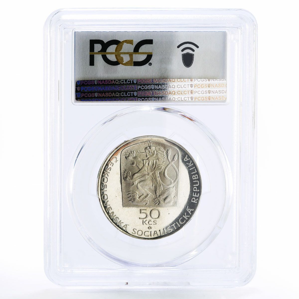 チェコスロバキア 50 コルン 詩人ヤンコ ジェセンスキー詩 PR68 PCGS