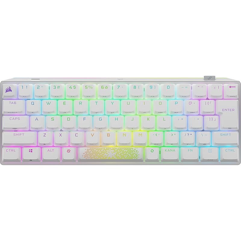 CORSAIR K 70 PRO MINI RGB 60 ワイヤレスゲーミングキーボード ホットスワップキーボード ホワイト MX SPEED軸 CH-9189114-JP