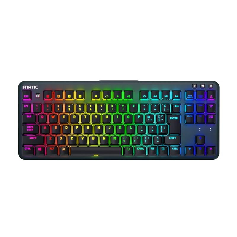 FnaticGear miniSTREAK SILENT JP RGBバックライト CHERRY MX RGB Redキースイッチ搭載 薄型軽量ボディ採用 91キー 日本語配列 有線接続 ゲーミングキーボード KB 0004-007 548