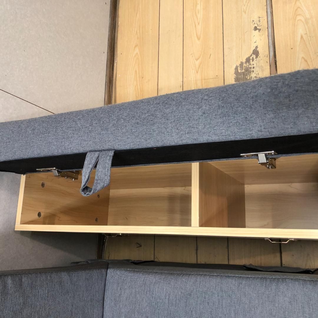 アイリスオーヤマ STSB-2110 ソファベッド 引き出し収納付き スツール