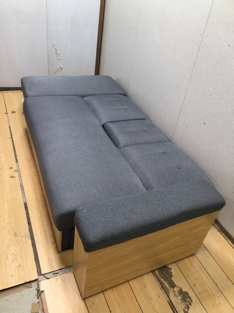 アイリスオーヤマ STSB-2110 ソファベッド 引き出し収納付き スツール