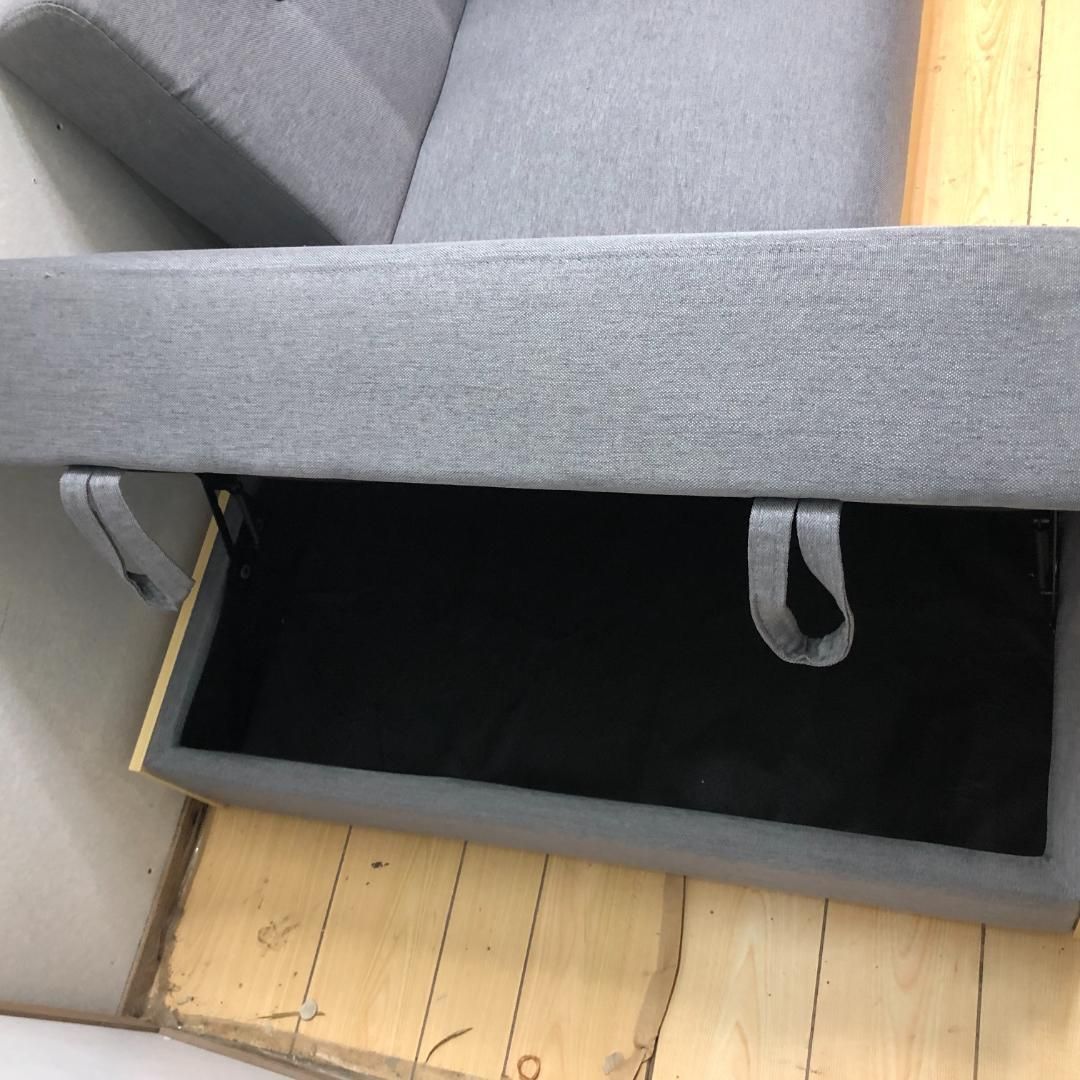 アイリスオーヤマ STSB-2110 ソファベッド 引き出し収納付き スツール