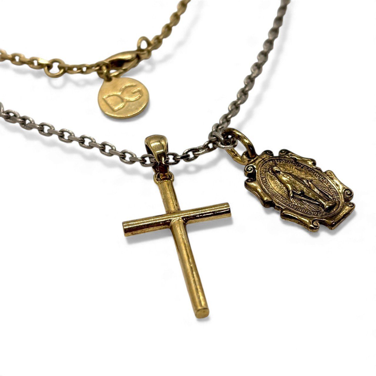 祈りを纏う存在感】 D&G ドルチェ&ガッバーナ ロングネックレス クロス 