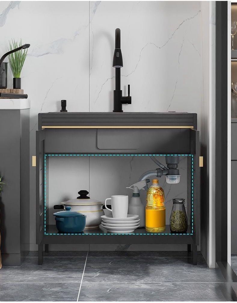 屋外シンク 黒流し台