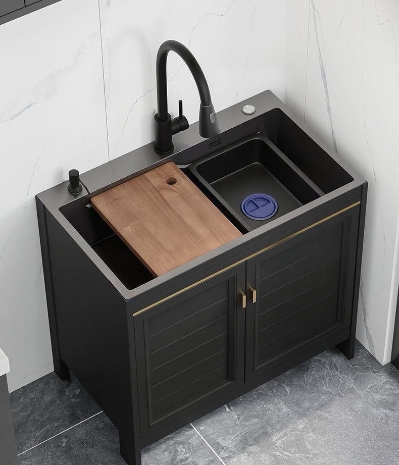 ガーデンシンク ステンレスキッチンシンクキャビネット付き