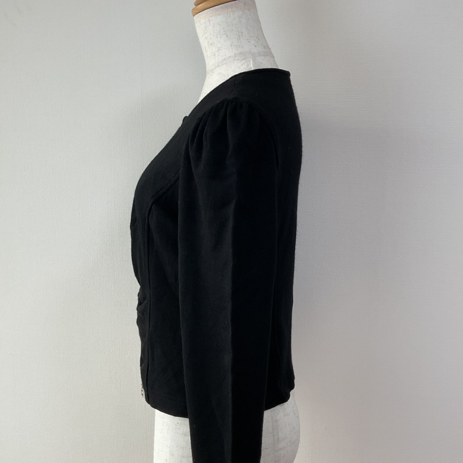 M'S GRACY エムズグレイシー ジップアップカーディガン 黒 40サイズ