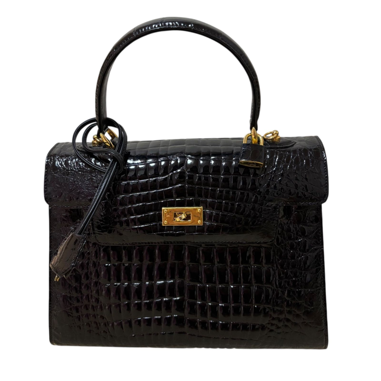【極美品2way】ハンドバッグ　genuine crocodile skin DD122 GENUINE CROCODILE SKIN クロコダイル スキン ハンドバック
