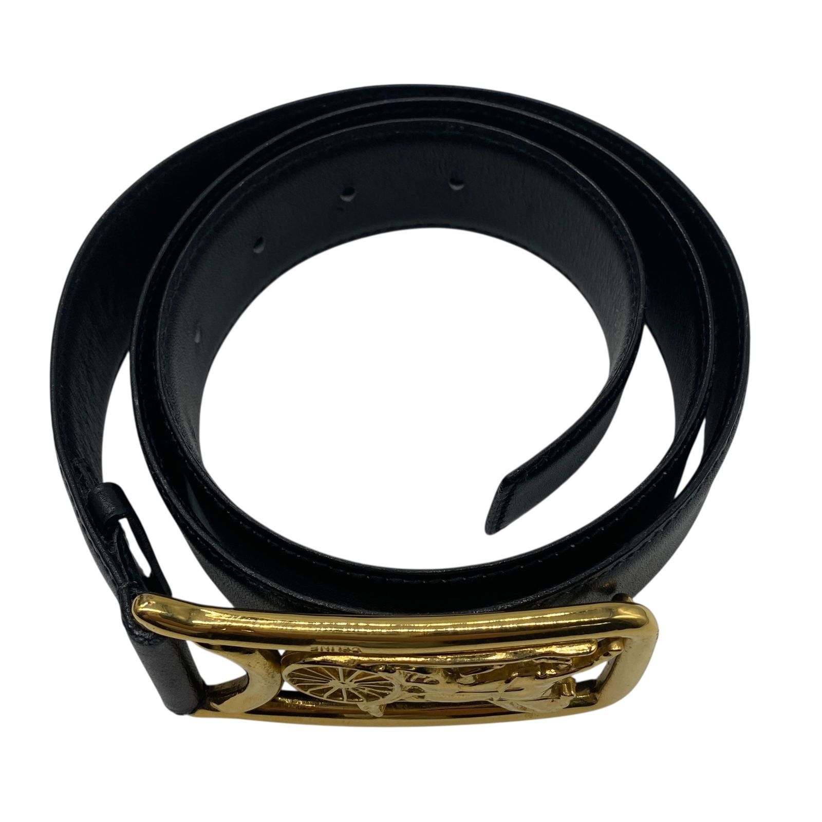 CELINE ブラックレザーベルト サイズ85 CELINE(セリーヌ) レザーベルト