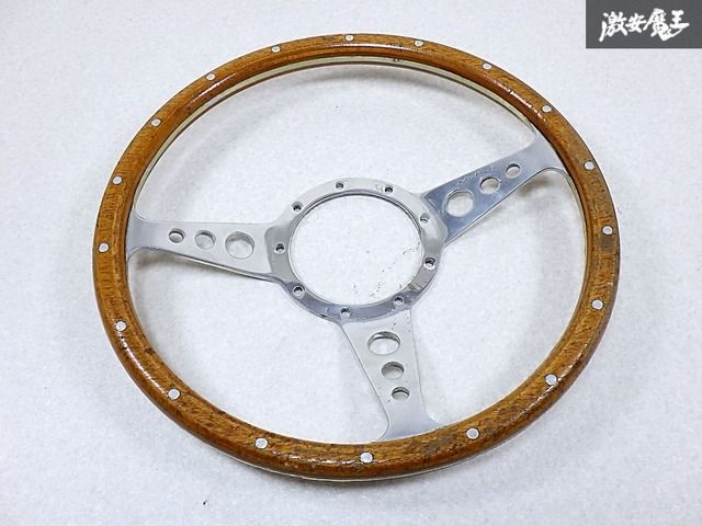 ☆曲がり無し☆ MOTOLITA モトリタ 汎用 ウッド ステアリング ハンドル