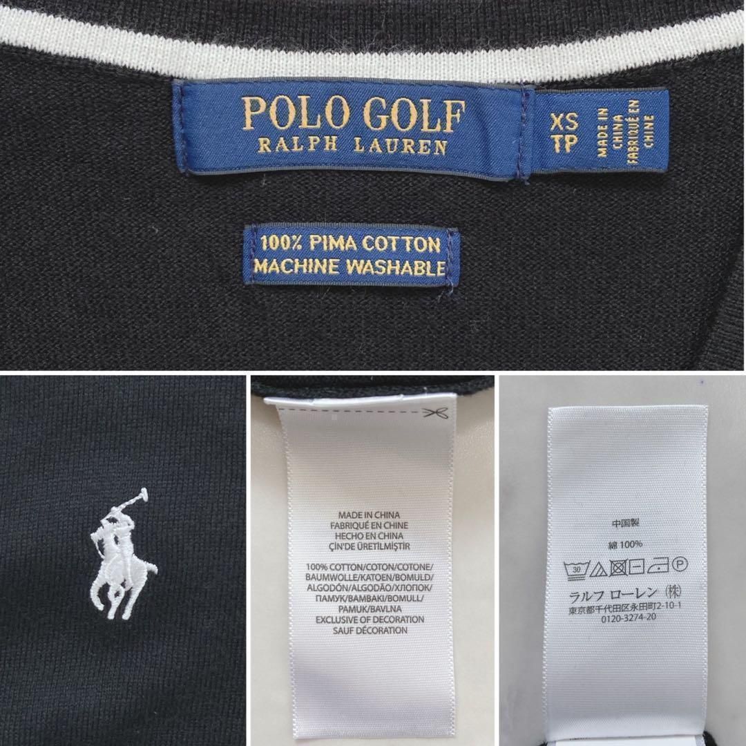 POLO GOLF RALPH LAUREN Vネック ニット 刺繍 コットン