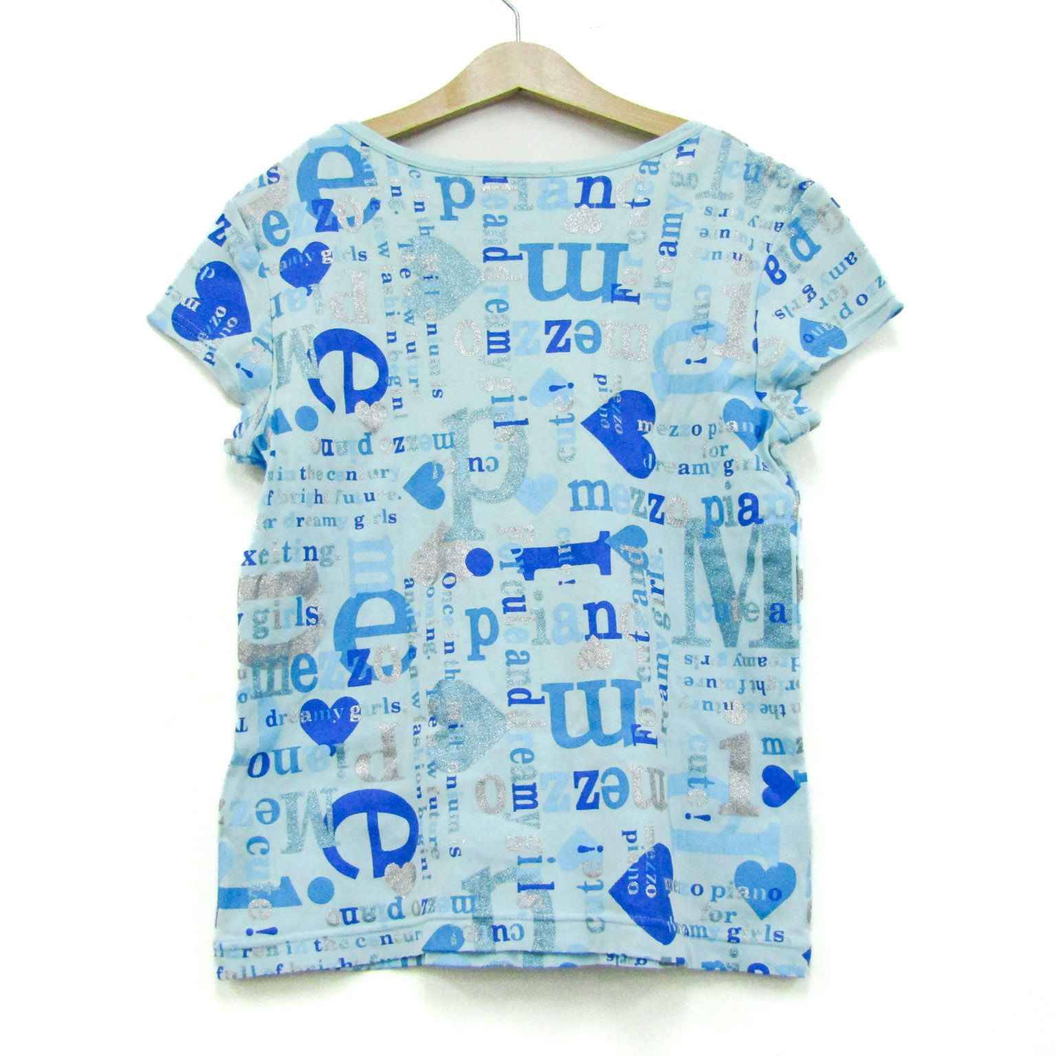 メゾピアノ 半袖Tシャツ フレンチスリーブ コットン ブランド