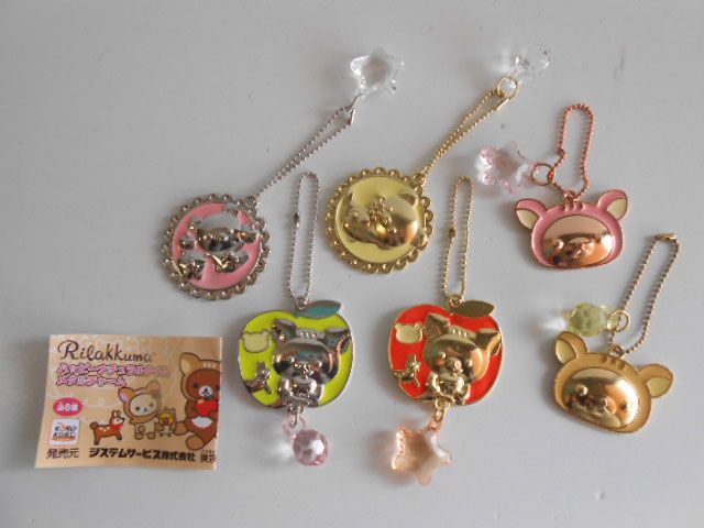 ♯Krm18GZリラックマハッピーナチュラルタイムメタルチャーム6種 ♯Krm18GZリラックマハッピーナチュラルタイムメタルチャーム6種