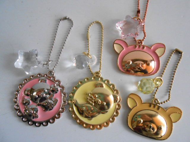 ♯Krm18GZリラックマハッピーナチュラルタイムメタルチャーム6種