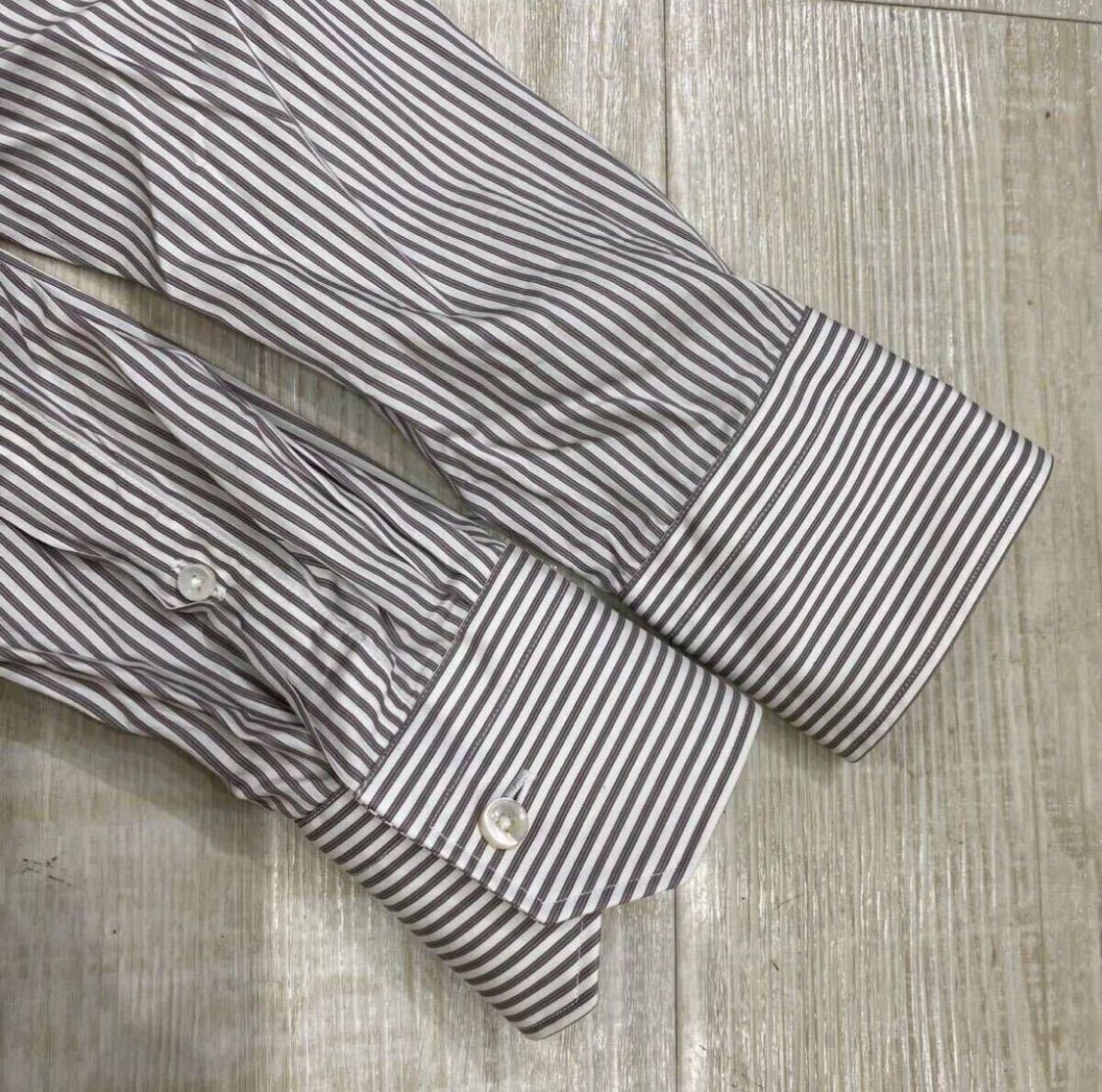 Ermenegildo Zegna L/S Cotton Stripe Shirt エルメネジルド ゼニア