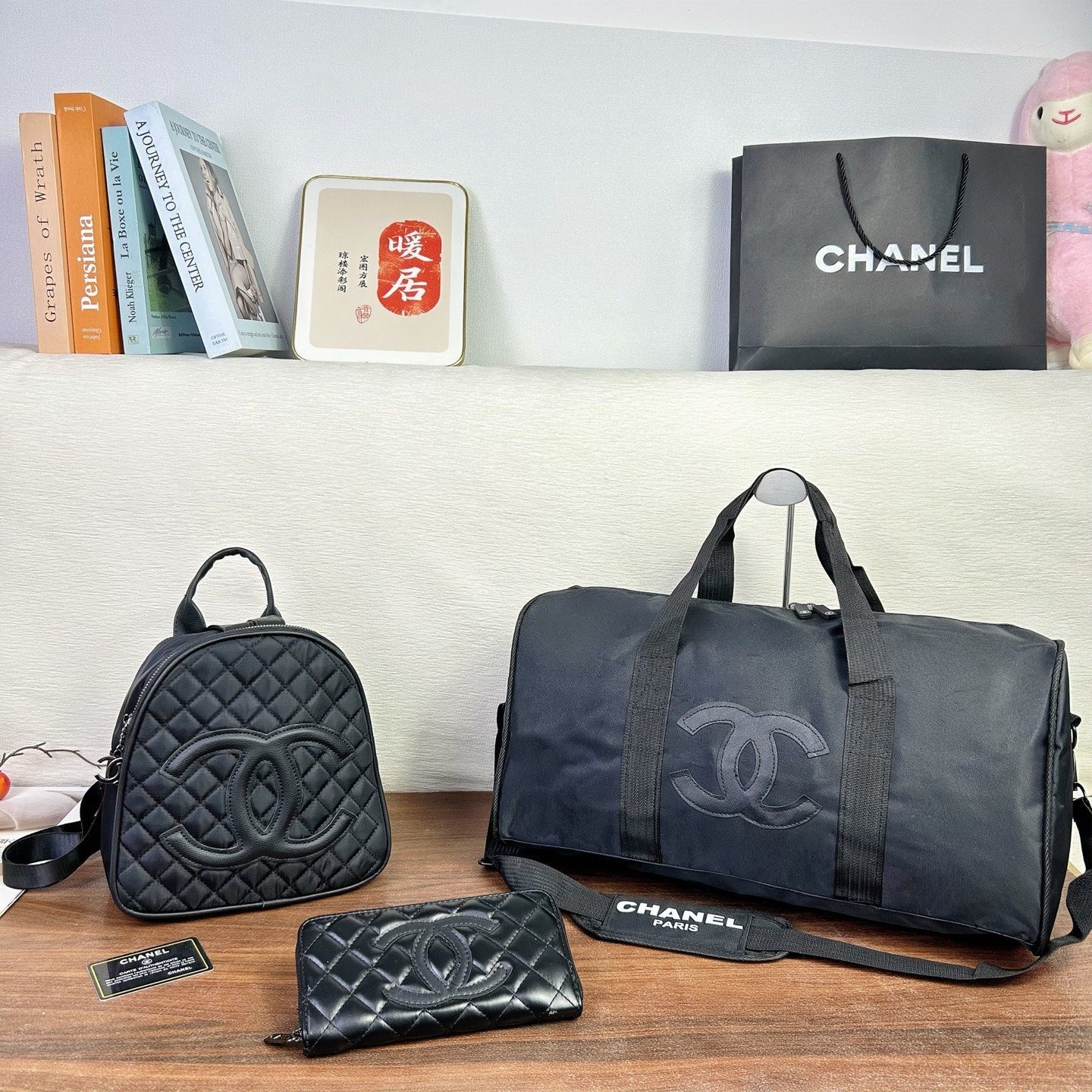 極美品】【希少】CHANEL シャネル 旅行用バッグ リュック 財布 3点