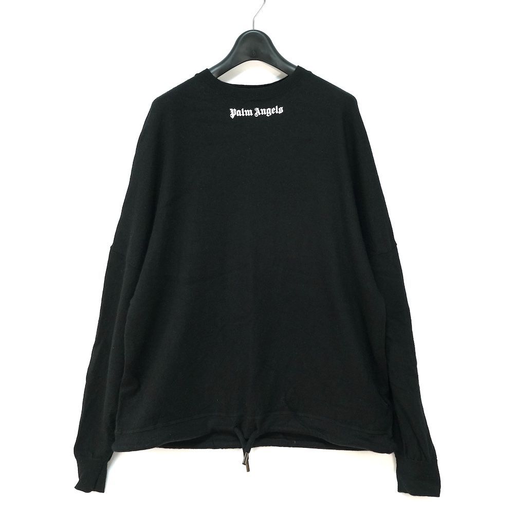 QR鑑定済み パームエンジェルス バックアーチロゴ ウール ニット セーター L Palm Angeles パームエンジェルス バックロゴ オーバーサイズ ウール