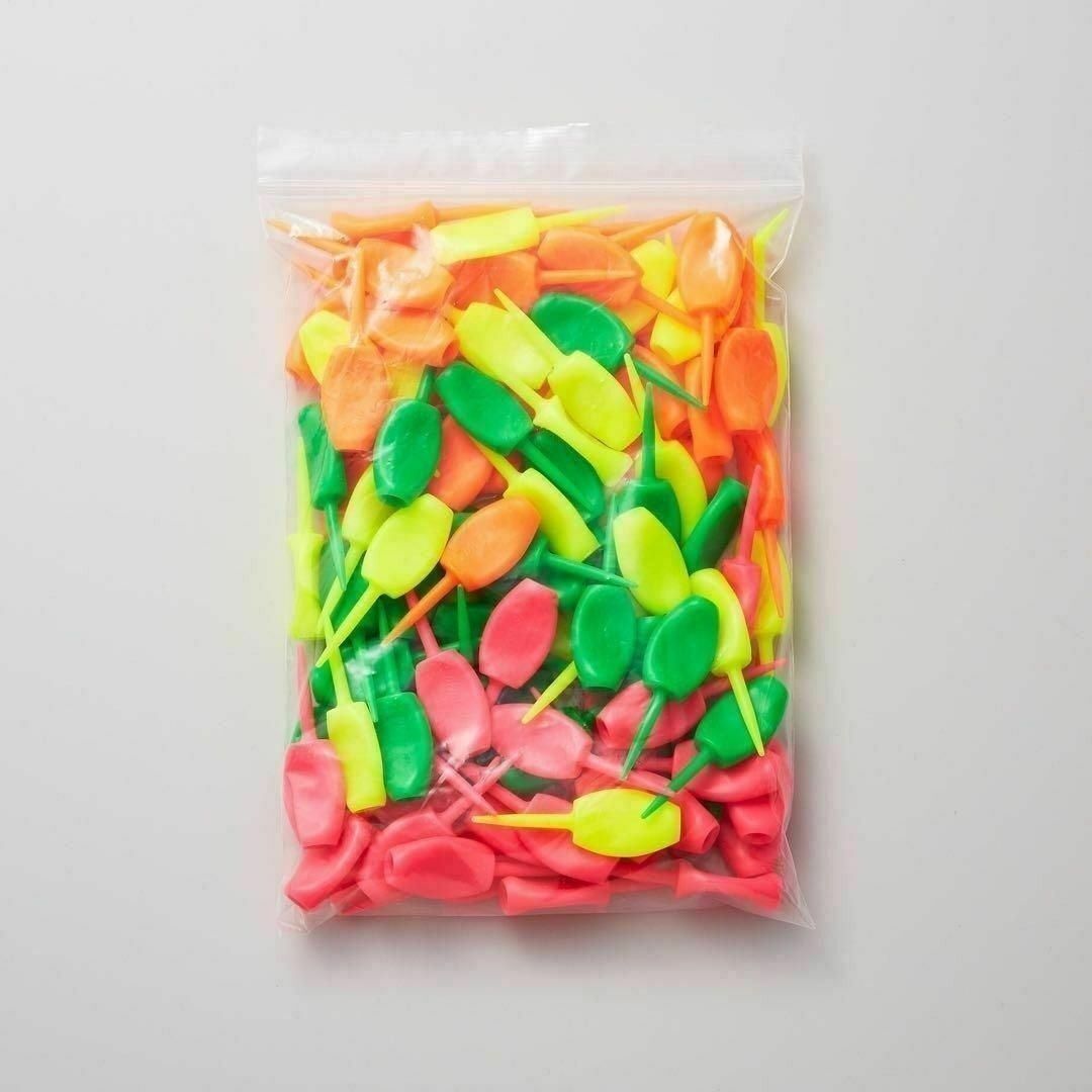 パリティー　通常色100本セット　ゴルフティ、グリーンフォーク2役日本製 パリティー 蛍光色100本セット ゴルフティ、グリーンフォーク2役