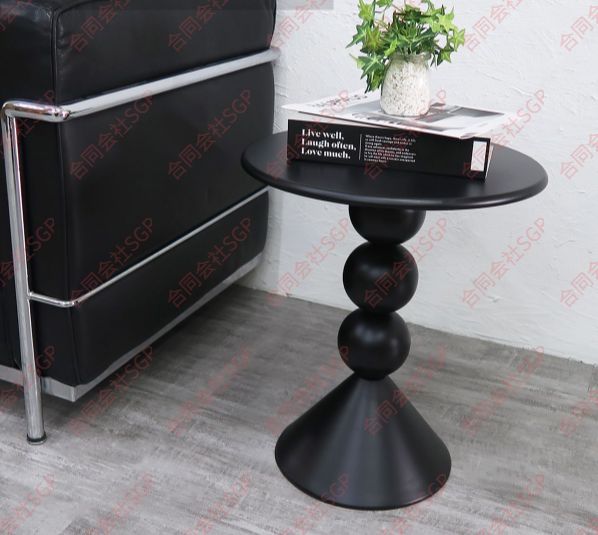 サイドテーブル 北欧 おしゃれ アイアン ミニテーブル テーブル ナイトテーブル パソコン 台 ソファ ベッド ブラック ホテルライク