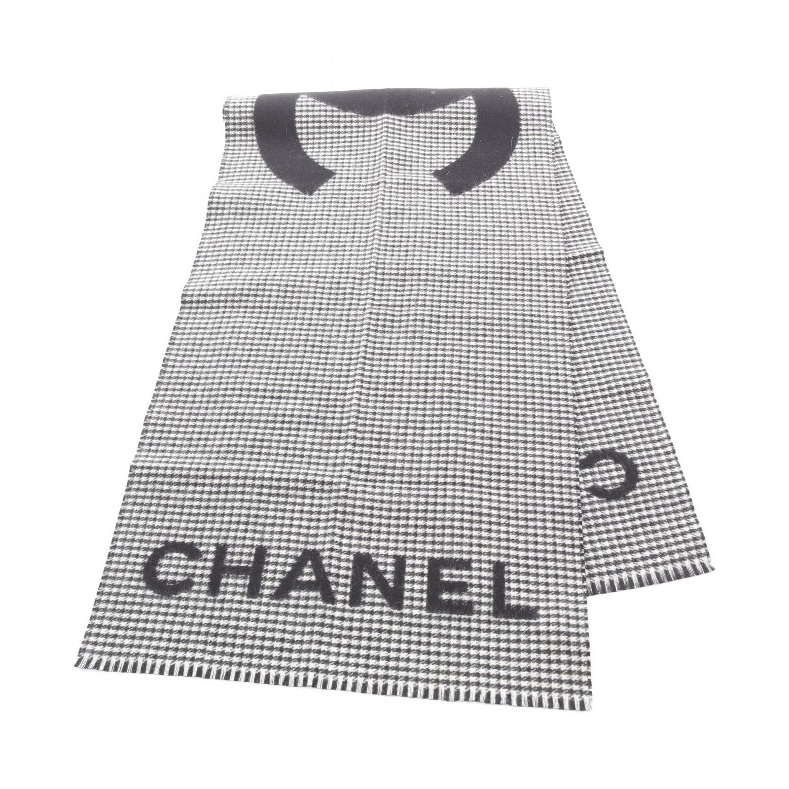 chanel マフラー レディース 美品 CHANEL シャネル ラメ ツイード