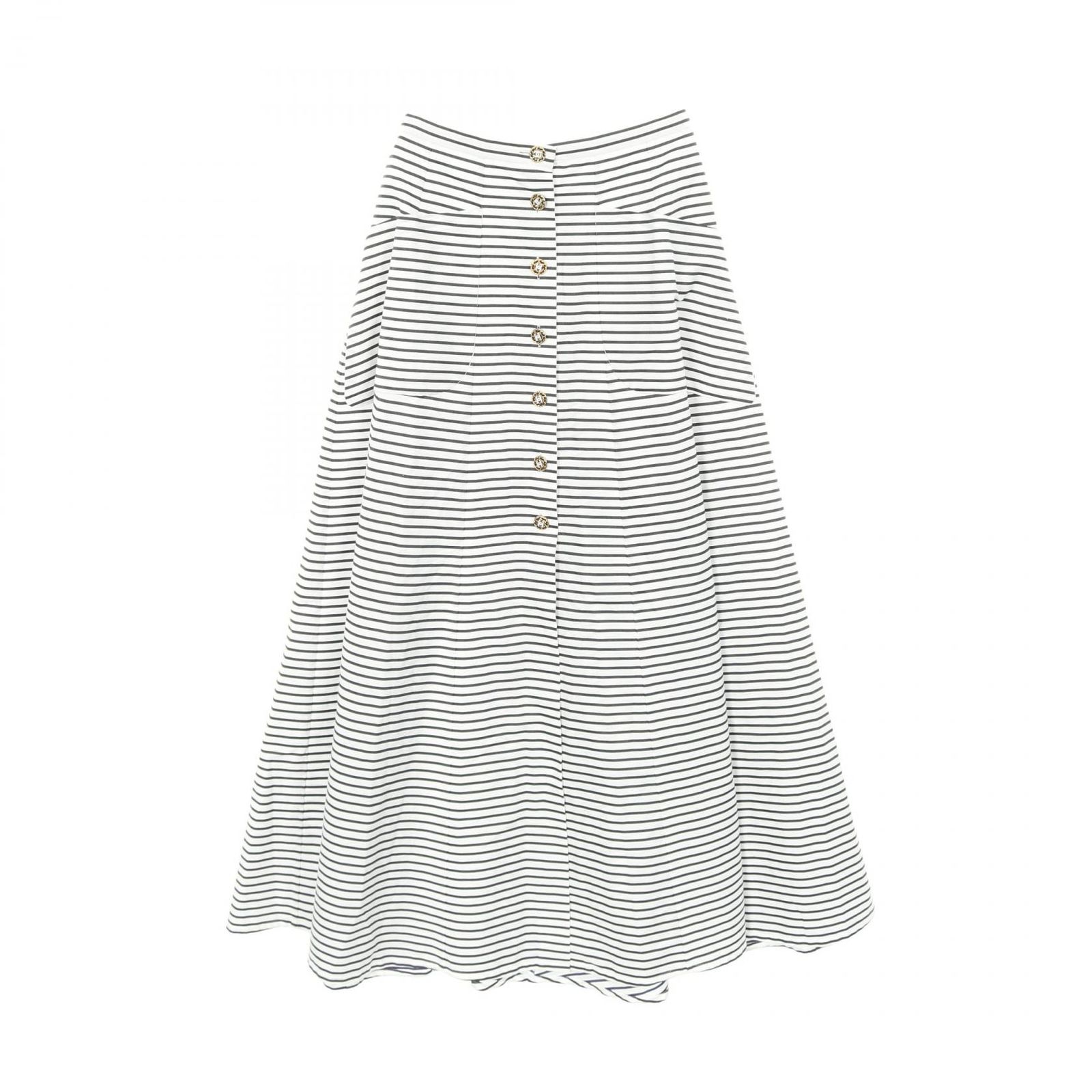 シャネル CHANEL スカート ココマークボタン コットン レディース A