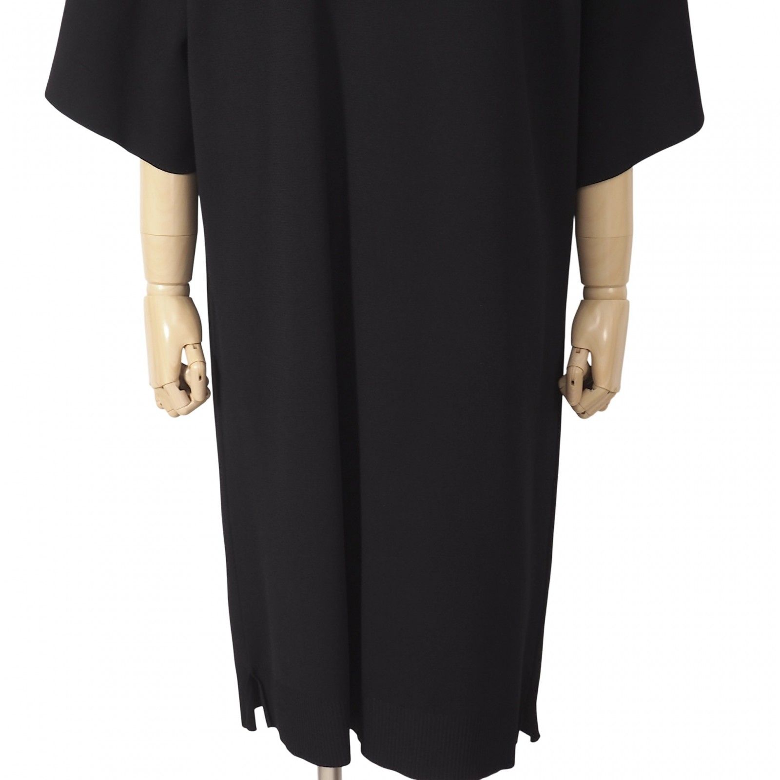 良品 ザロウ THE ROW 半袖 ニット ワンピース XS/S ブラック