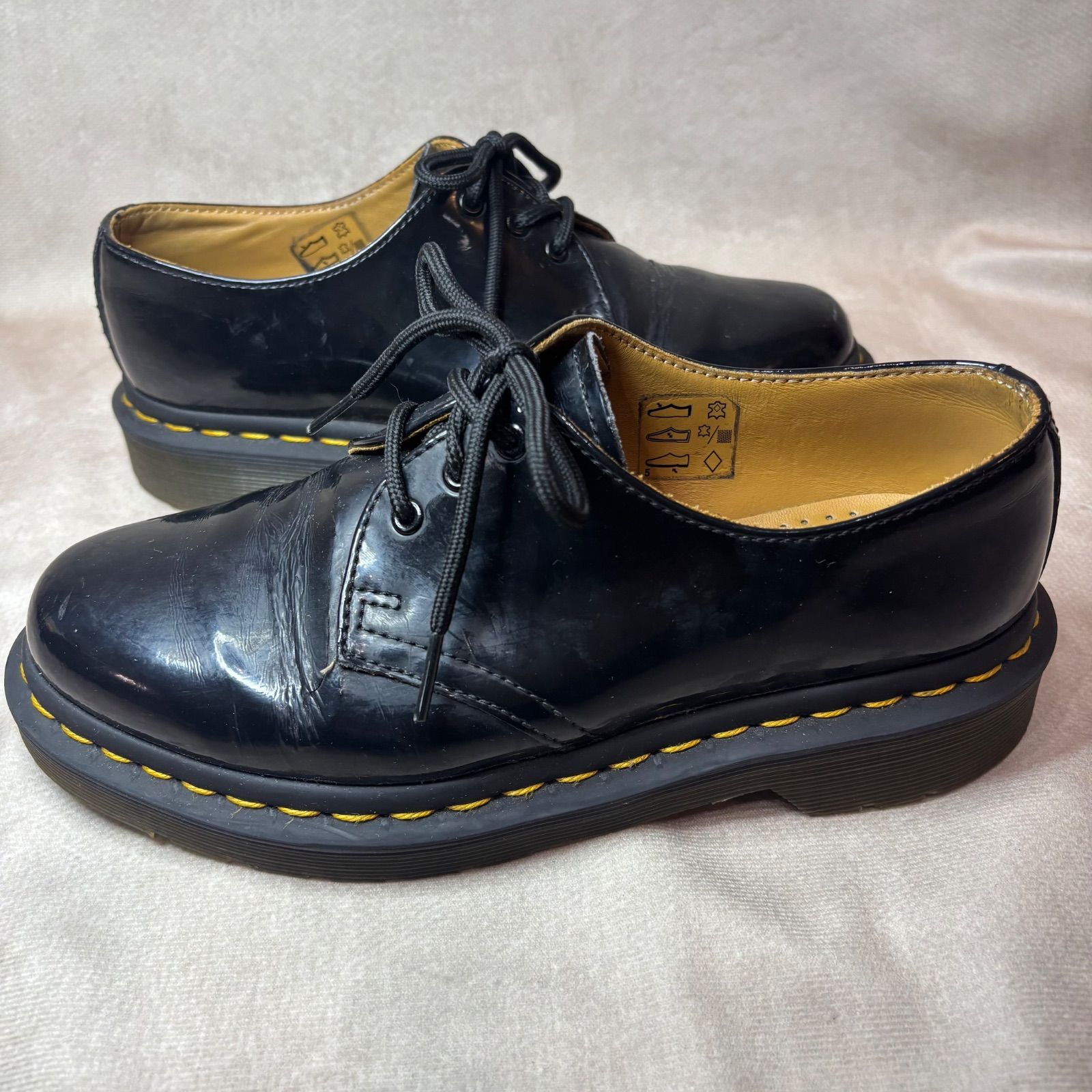 【大幅割引】新品未使用　ドクターマーチンパテント3ホール黒UK4　EU37 Dr. Martens ドクターマーチン 1461 3ホールシューズ パテントレザー