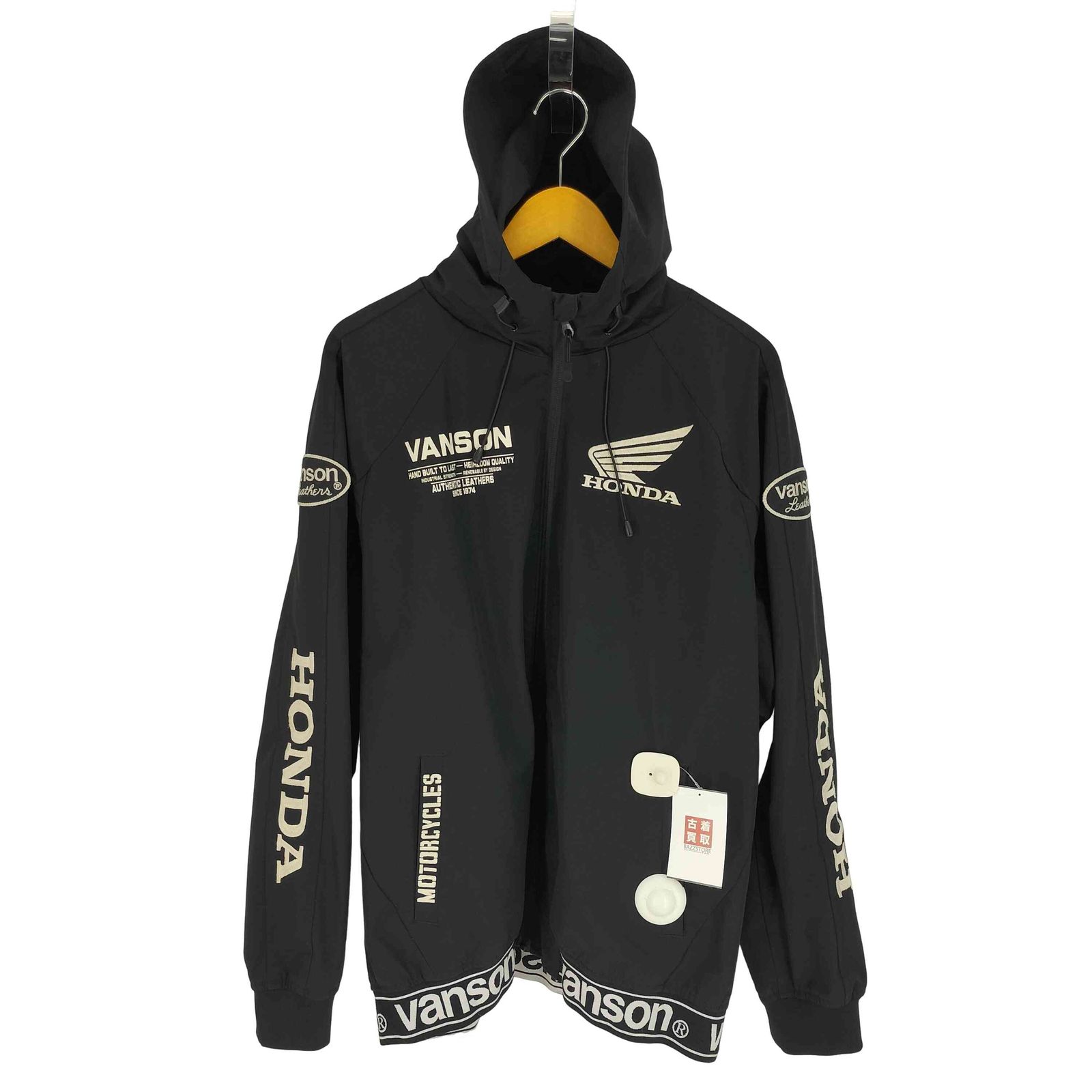 VANSON(バンソン) HONDA 三層ストレッチ フル ZIP パーカー ジャケット メンズ import：XXL 【中古】【ブランド古着バズストア】 バンソン VANSON HONDA 三層ストレッチ フル ZIP パーカー ジャケット