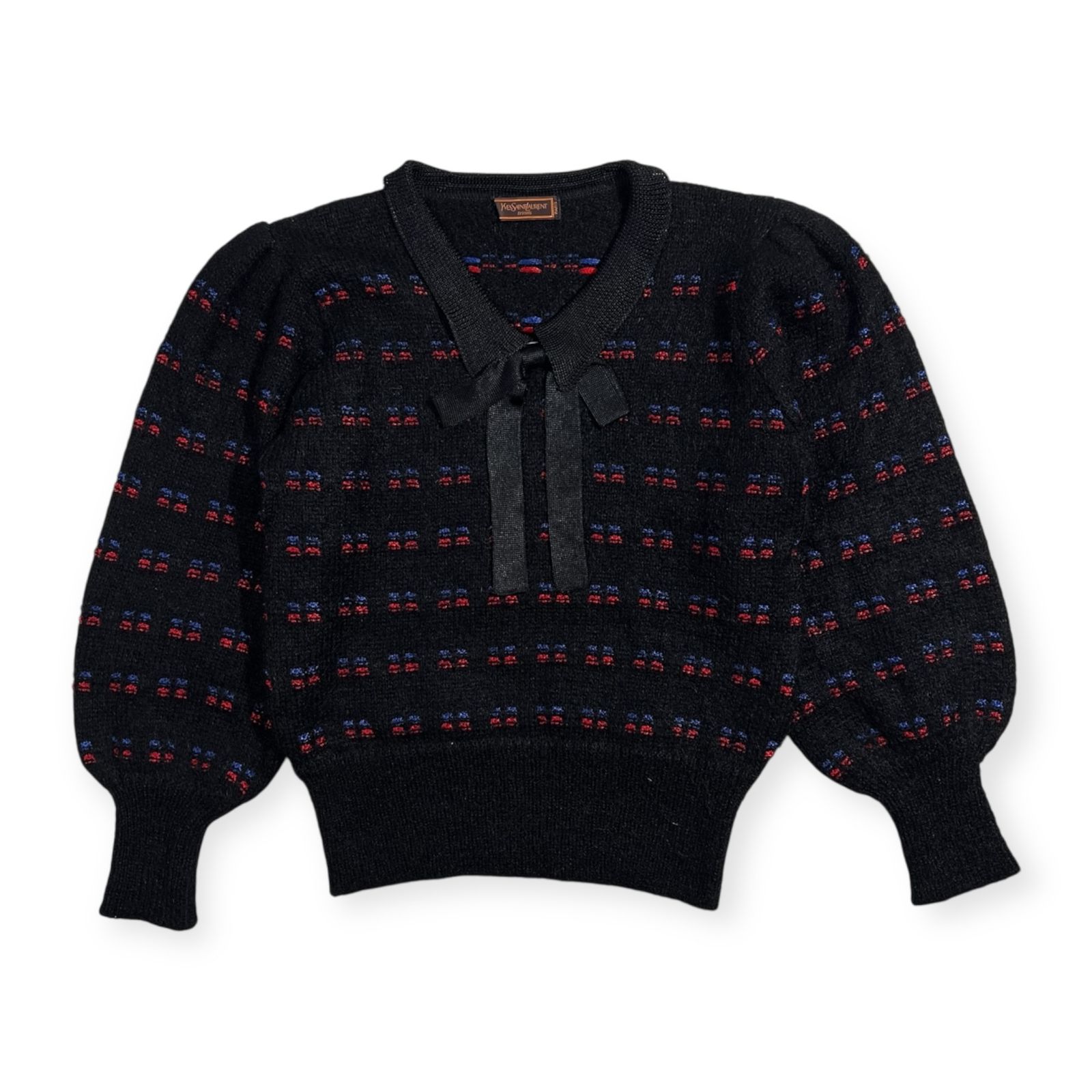 クロさん♡ 90s YVES SAINT LAURENT tricots イヴサンローラン トリコット リボン