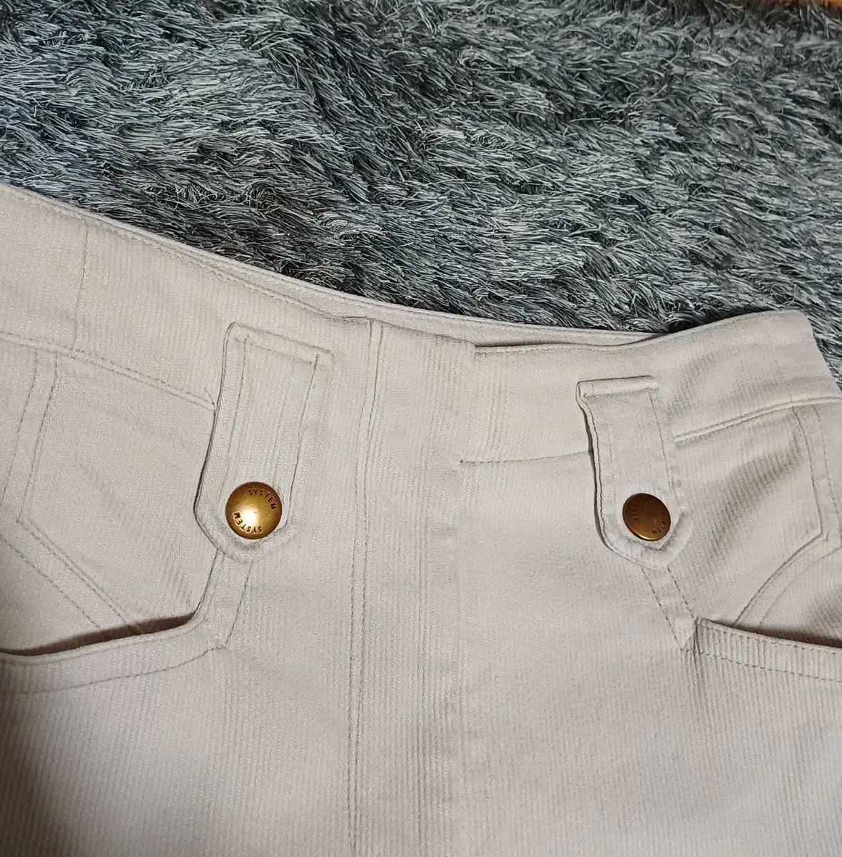 SYSTEM コーデュロイ GOLD ボタン パンツ 61 90