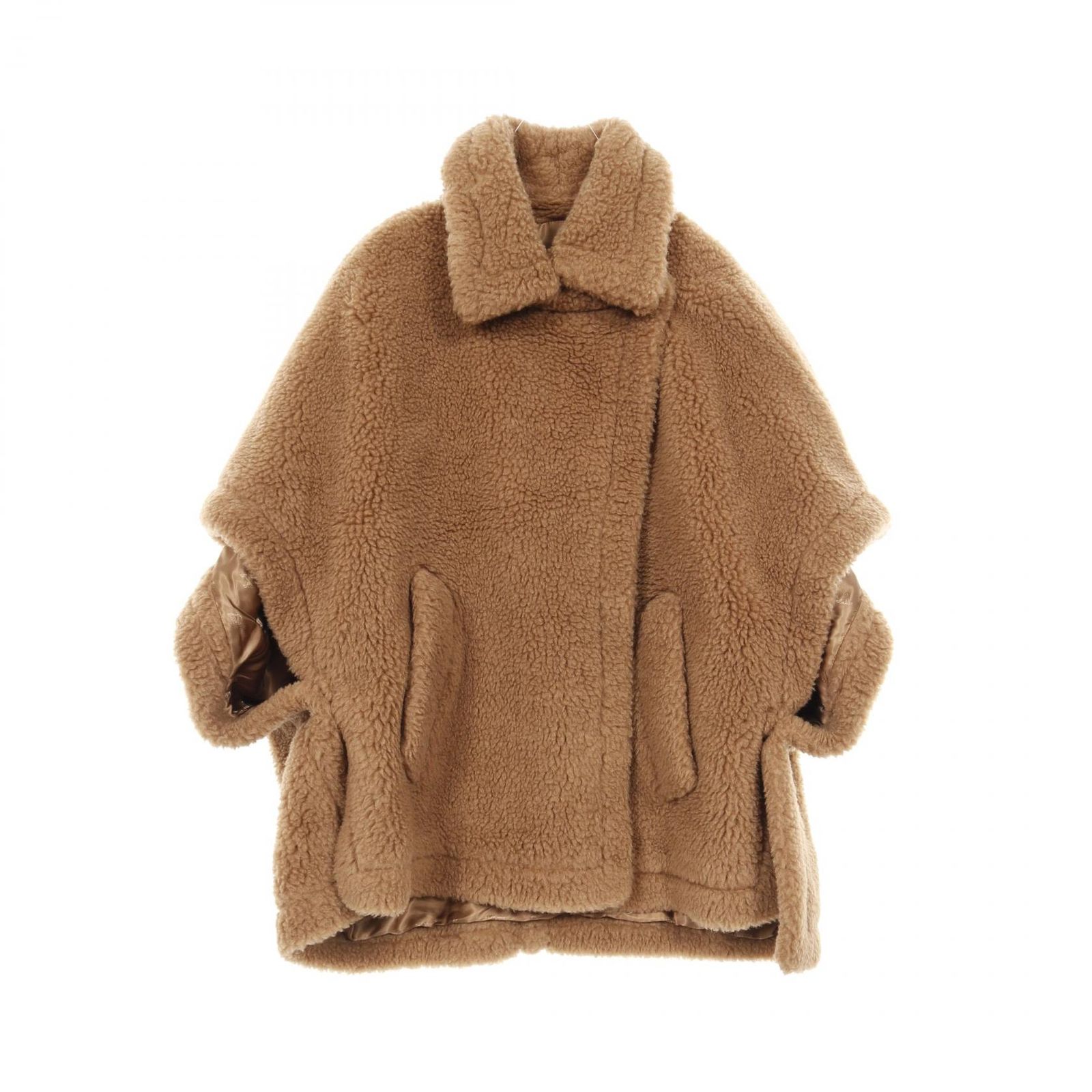 マックスマーラ MAX MARA ポンチョ テディベア ケープ シルク レディース A